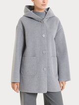 Giaccone con cappuccio in Vegan Wool Neri Donna - Ragno