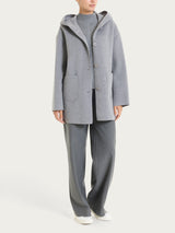 Giaccone con cappuccio in Vegan Wool Neri Donna - Ragno