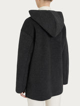 Giaccone con cappuccio in Vegan Wool Neri Donna - Ragno
