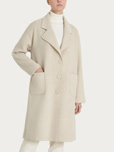 Cappotto con bottoni in Vegan Wool Bianchi Donna - Ragno