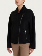 Giacca chiodo in Vegan Wool Neri Donna - Ragno