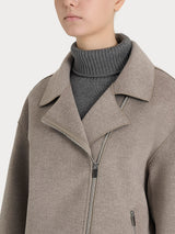 Giacca chiodo in Vegan Wool Grigi Donna - Ragno