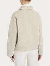 Giacca chiodo in Vegan Wool Bianchi Donna - Ragno