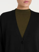 Cardigan over con bottoni Four Seasons Neri Donna - Ragno