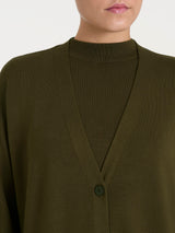 Cardigan over con bottoni Four Seasons Verdi Donna - Ragno
