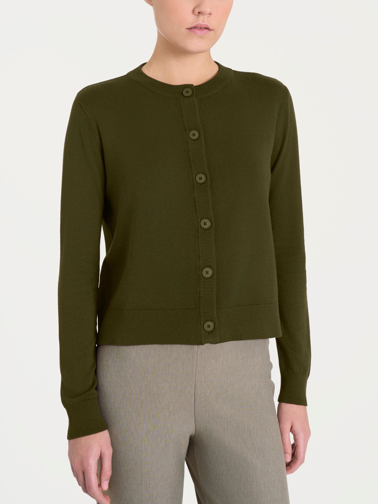 Cardigan corto con bottoni Four Seasons Verdi Donna - Ragno