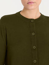 Cardigan corto con bottoni Four Seasons Verdi Donna - Ragno