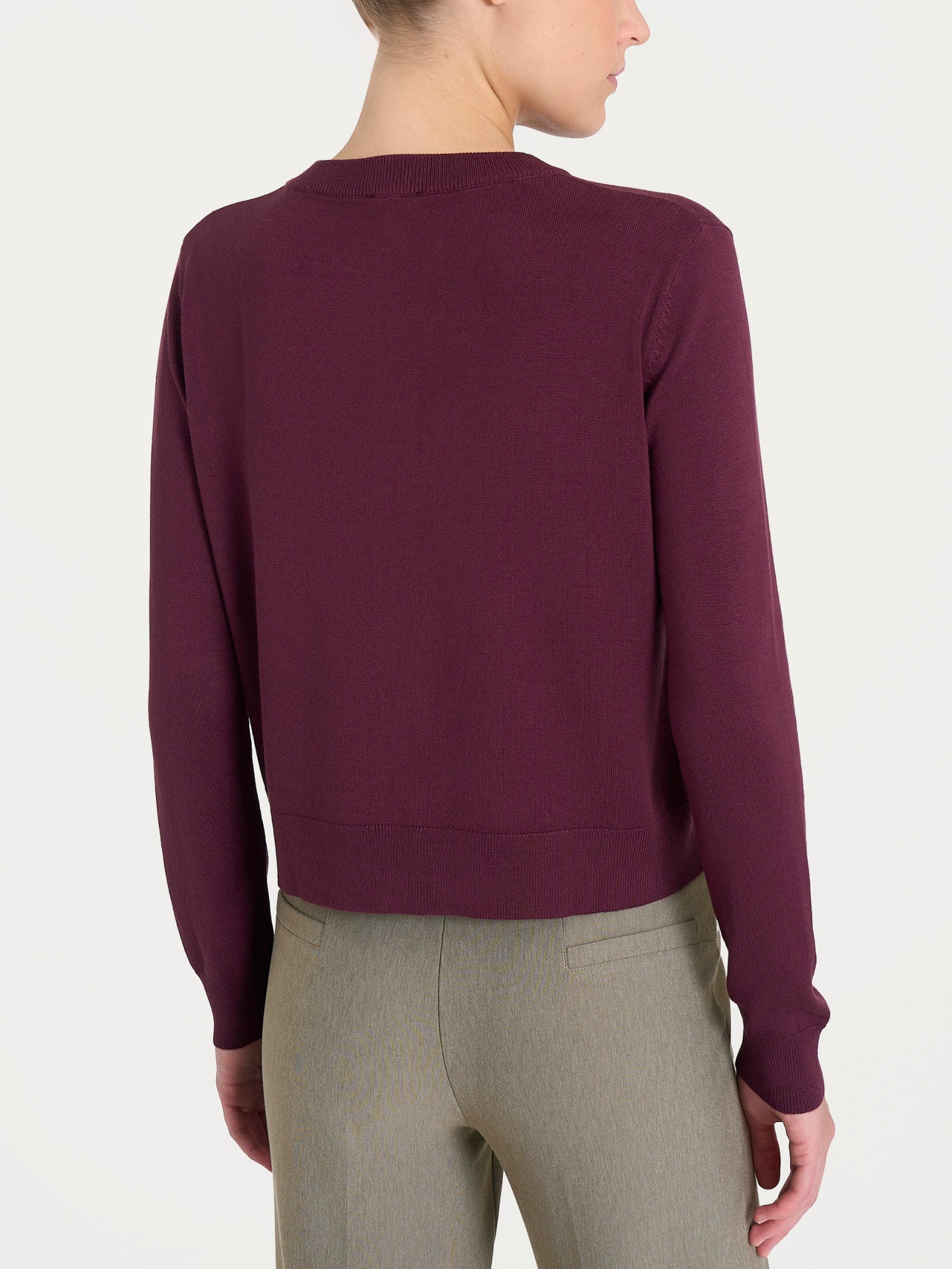 Cardigan corto con bottoni Four Seasons Viola Donna - Ragno