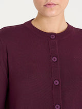 Cardigan corto con bottoni Four Seasons Viola Donna - Ragno