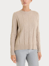 Maglia girocollo con punto spiga in Super Soft Grigi Donna - Ragno