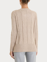 Maglia girocollo con punto spiga in Super Soft Grigi Donna - Ragno