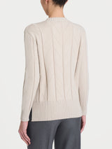 Maglia girocollo con punto spiga in Super Soft Bianchi Donna - Ragno