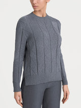 Maglia girocollo con punto spiga in Super Soft Neri Donna - Ragno