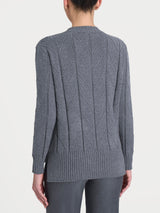 Maglia girocollo con punto spiga in Super Soft Neri Donna - Ragno