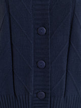 Cardigan aperto con punto spiga in Super Soft Blu Donna - Ragno