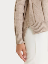 Cardigan aperto con punto spiga in Super Soft Grigi Donna - Ragno