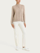 Cardigan aperto con punto spiga in Super Soft Grigi Donna - Ragno