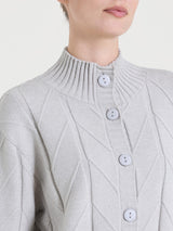 Cardigan aperto con punto spiga in Super Soft Bianchi Donna - Ragno