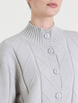 Cardigan aperto con punto spiga in Super Soft Bianchi Donna - Ragno