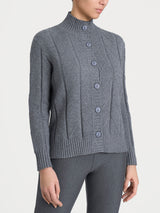 Cardigan aperto con punto spiga in Super Soft Neri Donna - Ragno