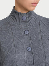 Cardigan aperto con punto spiga in Super Soft Neri Donna - Ragno