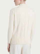 Lupetto con punto spiga in Super Soft Bianchi Donna - Ragno