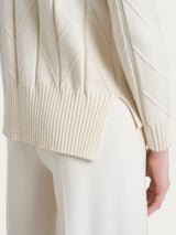 Lupetto con punto spiga in Super Soft Bianchi Donna - Ragno