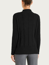 Lupetto con punto spiga in Super Soft Neri Donna - Ragno