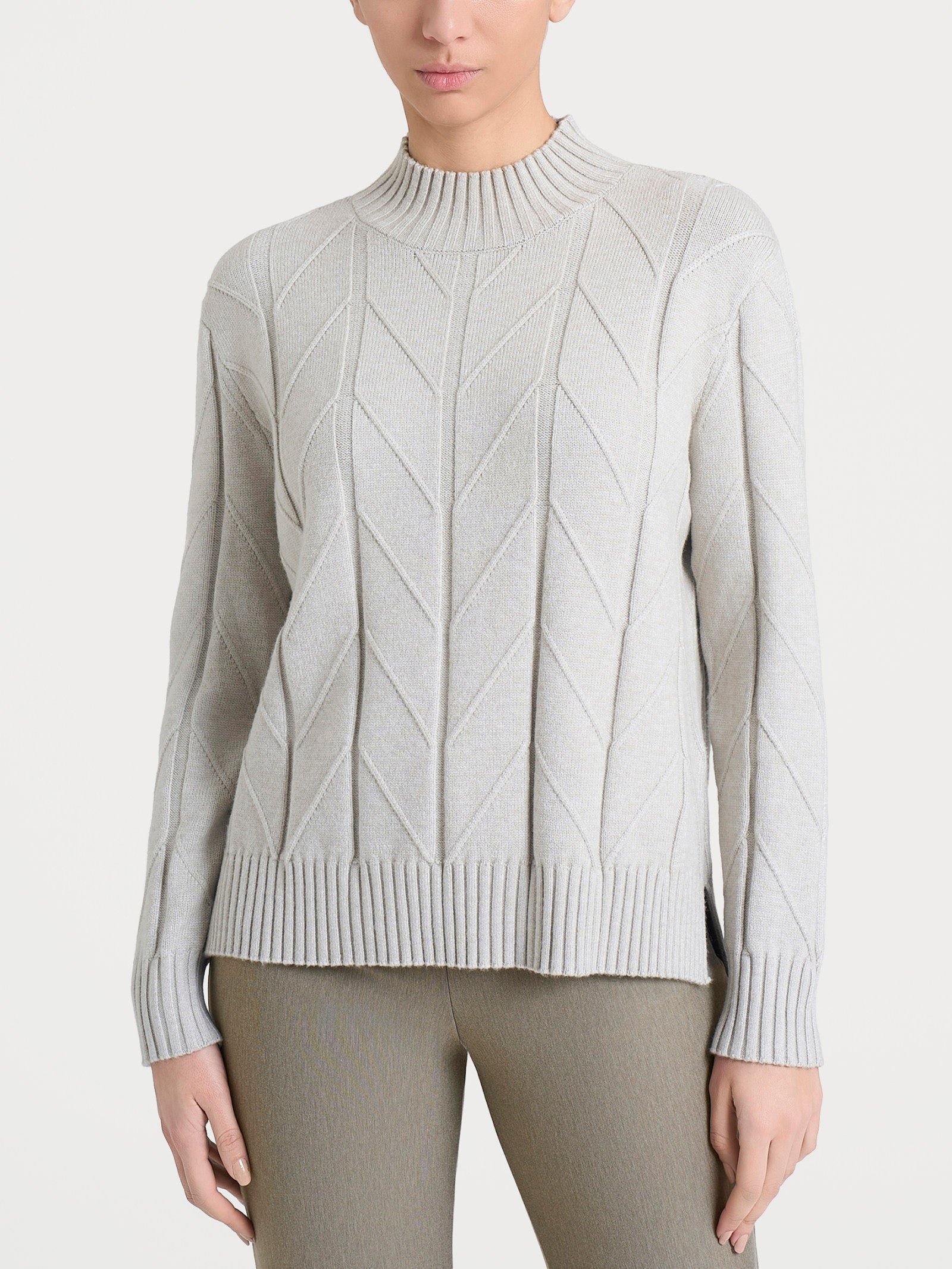 Lupetto con punto spiga in Super Soft Bianchi Donna - Ragno