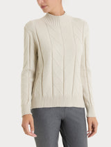 Lupetto con punto spiga in Super Soft Bianchi Donna - Ragno