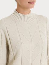 Lupetto con punto spiga in Super Soft Bianchi Donna - Ragno