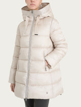 Shiny Puffer piumino lungo con cappuccio Bianchi Donna - Ragno