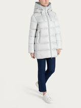 Shiny Puffer piumino lungo con cappuccio Grigi Donna - Ragno