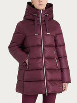 Piumino lungo con cappuccio in Vegan Down Viola Donna - Ragno