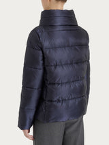 Piumino con collo alto in Vegan Down Blu Donna - Ragno