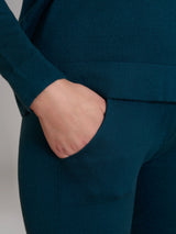 Pigiama con scollo a V in Super Soft Blu Donna - Ragno