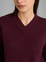 Pigiama con scollo a V in Super Soft Viola Donna - Ragno