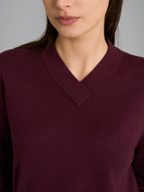 Pigiama con scollo a V in Super Soft Viola Donna - Ragno