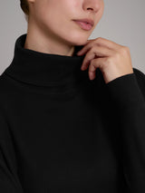 Pigiama con collo a ciambella in Super Soft Neri Donna - Ragno