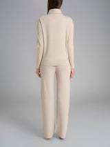 Pigiama con collo a ciambella in Super Soft Bianchi Donna - Ragno