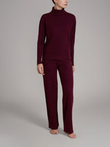 Pigiama con collo a ciambella in Super Soft Viola Donna - Ragno