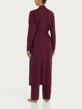 Vestaglia lunga con cintura in Super Soft Viola Donna - Ragno