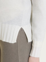 Maglia girocollo in misto Lana e Angora e Lurex Bianchi Donna - Ragno