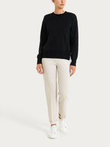 Maglia girocollo in Natural Soft e Lurex Neri Donna - Ragno