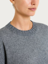 Maglia girocollo in misto Lana e Angora e Lurex Neri Donna - Ragno