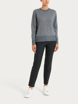 Maglia girocollo in Natural Soft e Lurex Neri Donna - Ragno