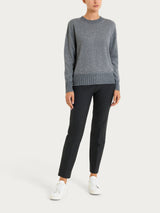 Maglia girocollo in misto Lana e Angora e Lurex Neri Donna - Ragno