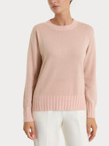 Maglia girocollo in Natural Soft e Lurex Rosa Donna - Ragno