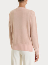 Maglia girocollo in Natural Soft e Lurex Rosa Donna - Ragno