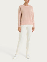 Maglia girocollo in Natural Soft e Lurex Rosa Donna - Ragno